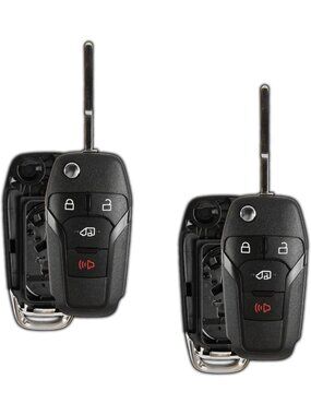 Keyless Key Fob Cover Case Replacement for Ford Transit Connect, 4-Button, No